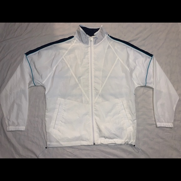 White Retro Windbreaker - Picture 1 of 3